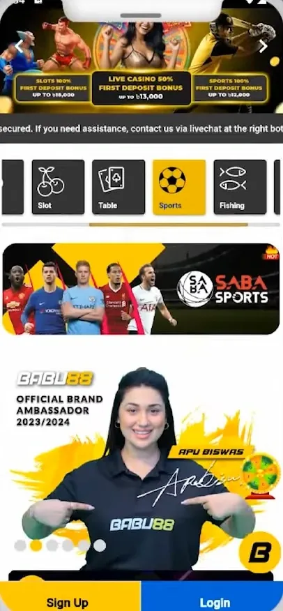 Casino interface screenshot 3
